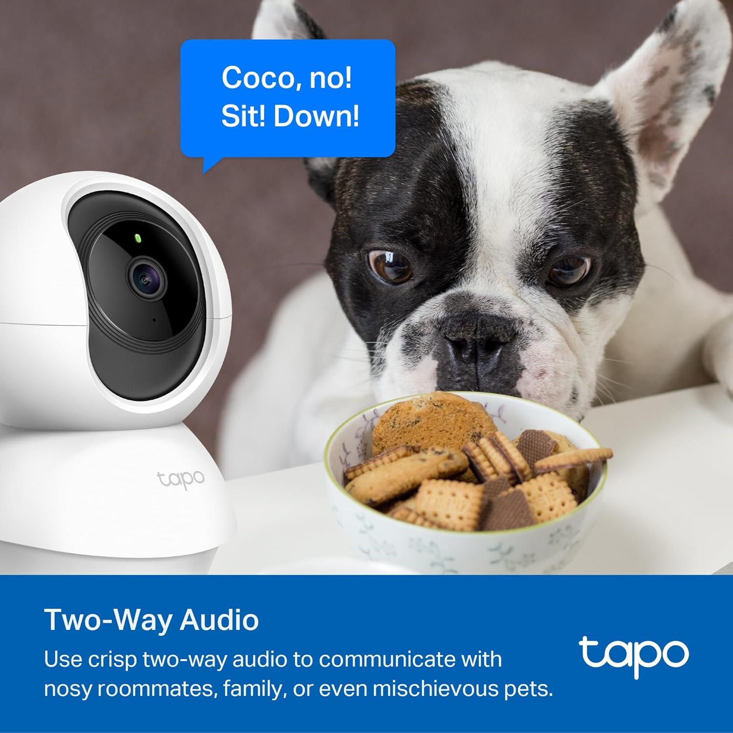 imageTapo 2K 3MP PanTilt IndoorOutdoor Security Camera Free PersonBaby Cry Detect ampamp Motion Track 360 Pan Color Night Vision SDCloud Storage Works wAlexa ampamp Google Home HybridCam 360 BlackWhite
