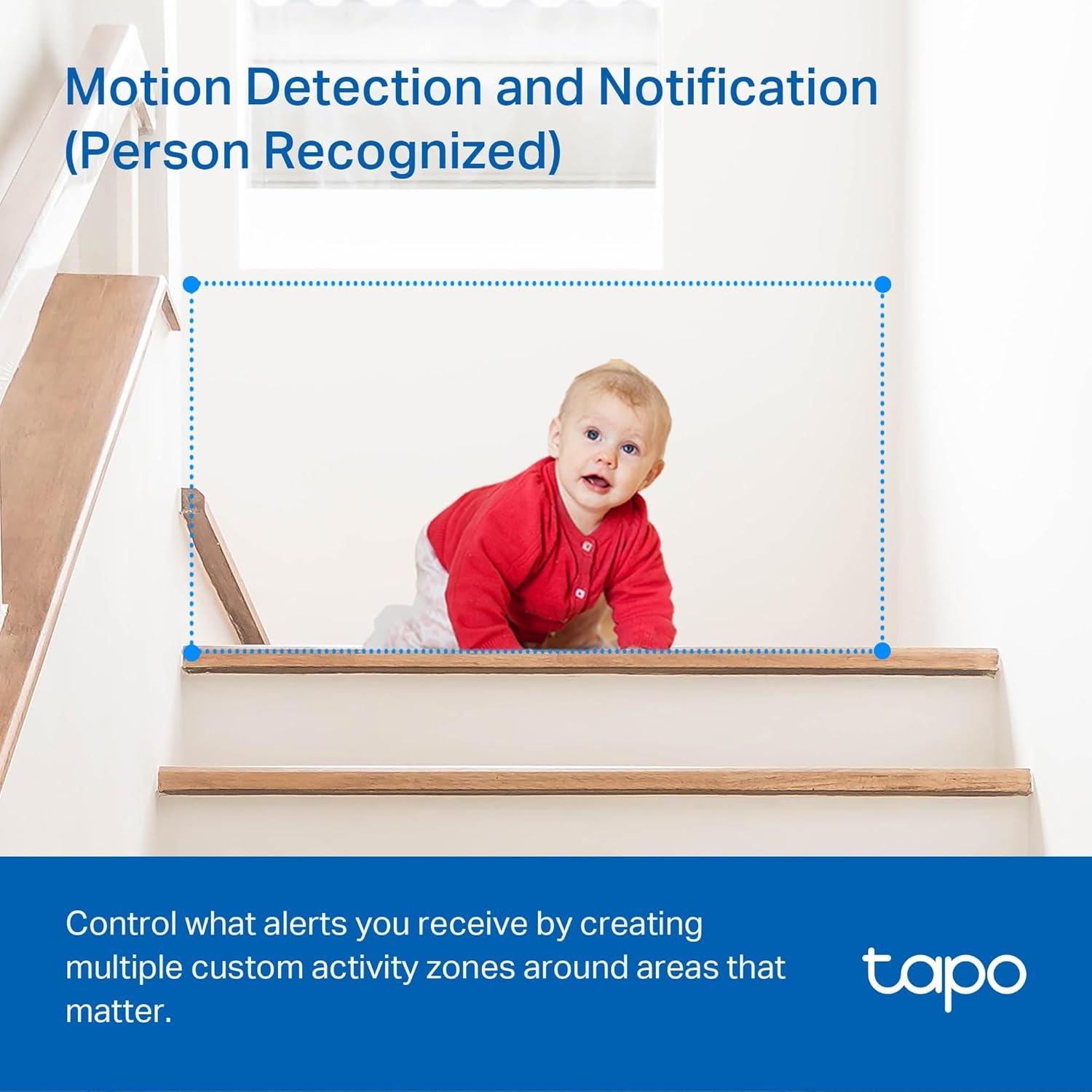 imageTapo 2K 3MP PanTilt IndoorOutdoor Security Camera Free PersonBaby Cry Detect ampamp Motion Track 360 Pan Color Night Vision SDCloud Storage Works wAlexa ampamp Google Home HybridCam 360 BlackWhite