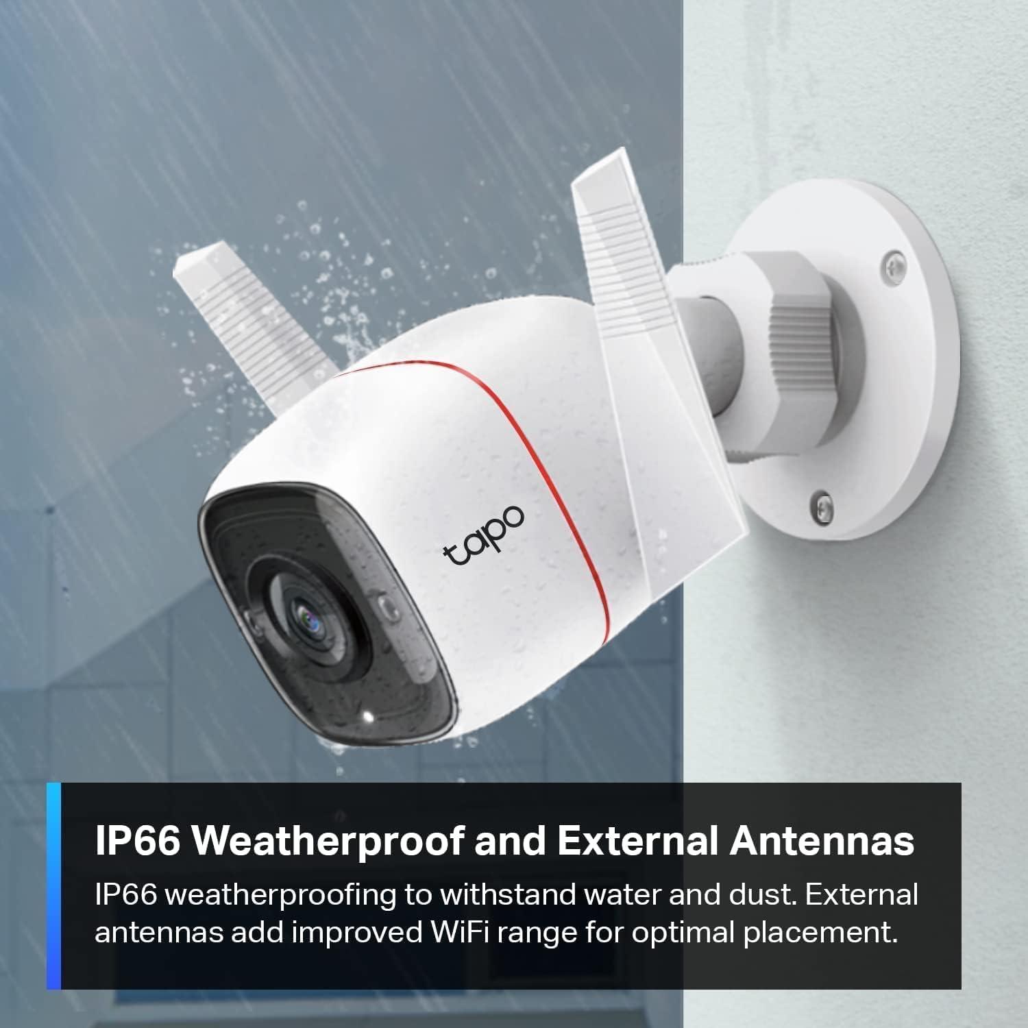 imageTapo TPLink 2K QHD Security Camera Outdoor Wired Starlight Sensor for Color Night Vision Free AI Detection Builtin Siren CloudSD Card Storage Works with Alexa ampamp Google Home C320WS2K 3MP