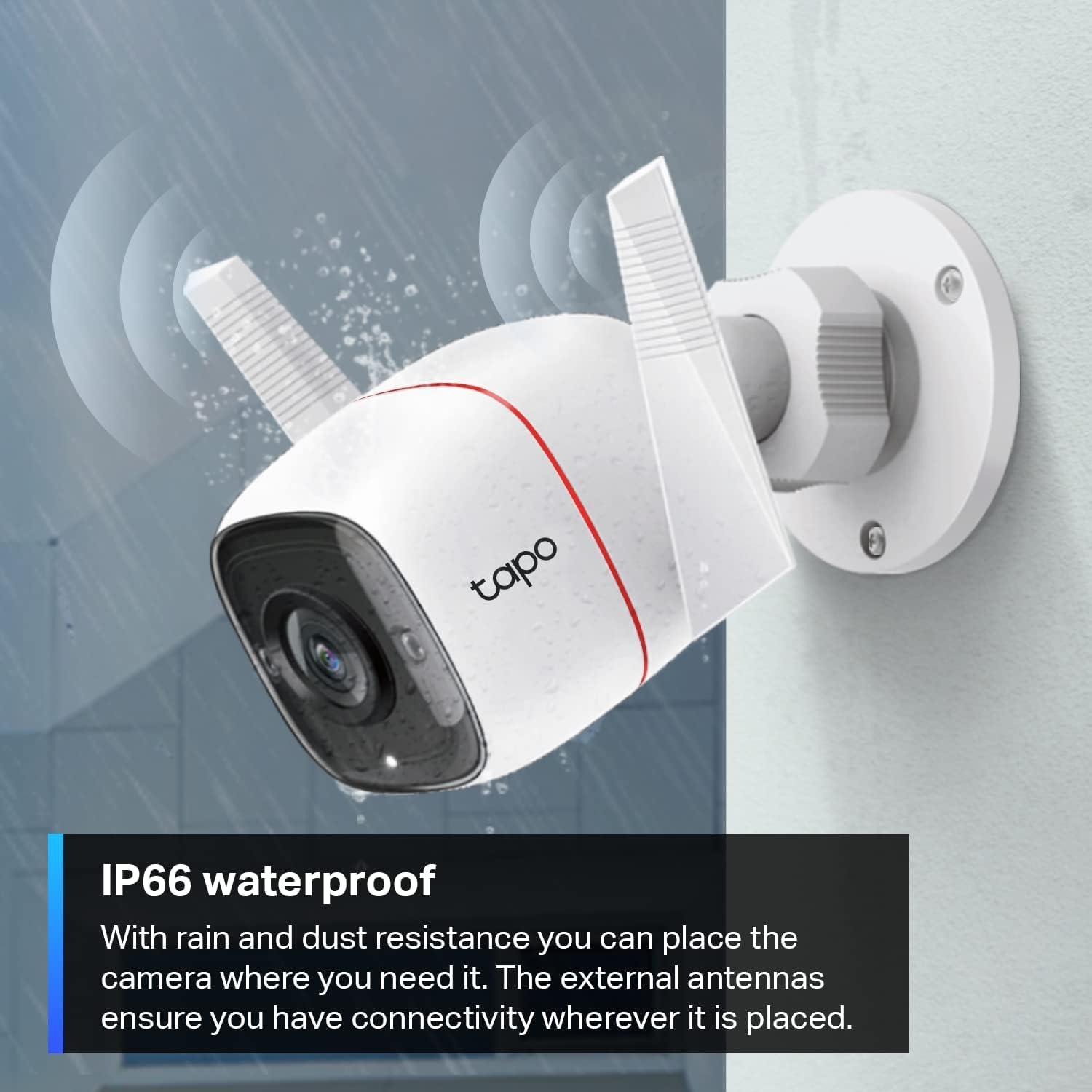 imageTapo TPLink 2K QHD Security Camera Outdoor Wired Starlight Sensor for Color Night Vision Free AI Detection Builtin Siren CloudSD Card Storage Works with Alexa ampamp Google Home C320WS2K QHD