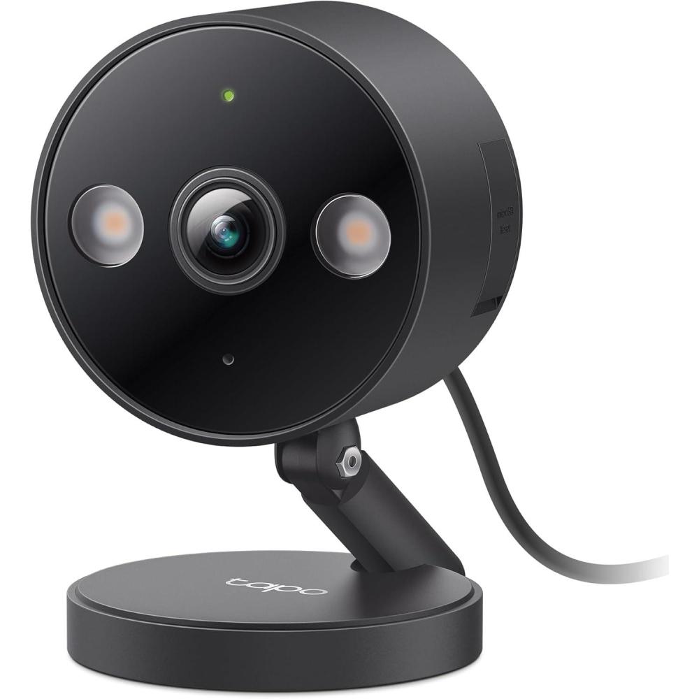 imageTapo 2K 3MP IndoorOutdoor Security Camera  Free PersonMotionBaby Cry Detection Color Night Vision IP65 Weatherproof SDCloud Storage Works wAlexa ampamp Google Home HybridCamBlack