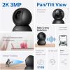 imageTapo 2K 3MP PanTilt IndoorOutdoor Security Camera Free PersonBaby Cry Detect ampamp Motion Track 360 Pan Color Night Vision SDCloud Storage Works wAlexa ampamp Google Home HybridCam 360 BlackBlack