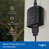 imageTapo Outdoor Smart Dimmer Plug for Outdoor Lights Matter App Control IP65 Weather Resistant Works with Siri Alexa Google ETL Certified Energy Monitoring150WLEDCFL 24GHZ WiFi Only P430M