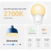 imageTapo TPLink Smart Light Bulbs 800 Lumens 60W Equivalent 2700K Soft Warm White LED Bulb Dimmable Compatible with Alexa and Google Home No Hub Required A19 E26 L510E 4Pack800lm 2700k Warm White