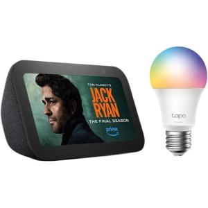 imageEcho Show 5 with TPLink Tapo Smart Color BulbCharcoal