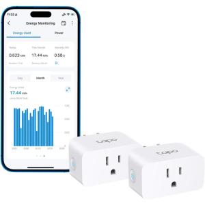 imageTPLink  Smart Plug WiFi Mini Energy Monitoring Compatible with Alexa ampamp Google Home ampamp Samsung SmartThings Timer 15A1800W Max ETL Certified 24G WiFi Only Tapo P1154PackAlexa Compatible