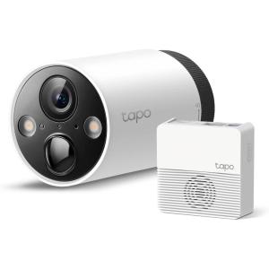 imageTPLink Tapo Outdoor Wireless Camera with Solar Panel Bundle Outdoor Wireless Camera C420S1  Solar Panel A200 2K QHD Color Night Vision Starlight Sensor Works wAlexa ampamp Google Home1Camera System