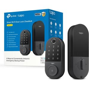 imageTPLink Tapo Smart Door Lock Deadbolt  Keyless Entry Fingerprint Recognition Touchscreen Keypad ampamp inApp Monitoring with Scheduled Access  1Year Rechargeable Battery  BHMA Grade 2  Tapo DL110