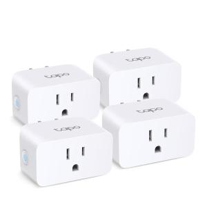imageTPLink Tapo Smart Plug Mini Matter Compatible Compatible with Alexa Google Home ampamp Samsung SmartThings Energy Monitoring 15A UL Certified 24G WiFi Only Tapo P110M2Pack4Pack