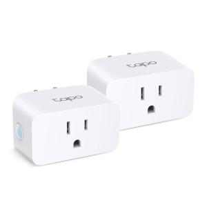 imageTPLink Tapo Smart Plug Mini Matter Compatible Compatible with Alexa Google Home ampamp Samsung SmartThings Energy Monitoring 15A UL Certified 24G WiFi Only Tapo P110M2Pack2Pack