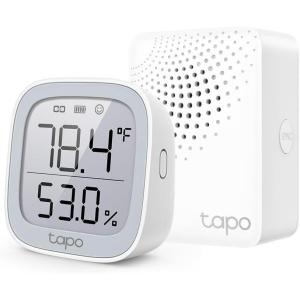 imageTPLink Tapo Temperature and Humidity Sensor Kit Temperature Sensor Tapo T315  Hub Tapo H100 27quot EInk Display SwissMade Sensor  LongLasting Performance  RealTime Notification