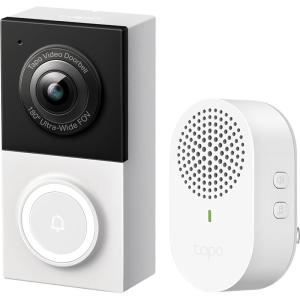 imageTapo TPLink Smart Video Doorbell Camera Chime Included 2K 5MP Color Night Vision 2Way Audio Free AI Detection CloudSD Card Storage Works wAlexa ampamp Google Home D230S1Wired  w Chime
