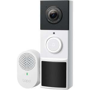 imageTapo by TPLink Smart Video Doorbell Camera Wireless with Chime 2K with Full Color Night Vision ampamp Spotlights No Monthly Fee Ring Call 160 UltraWide View Free AI Detection Local StorageD210Battery Only  2K 3MP