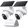 imageTapo 4K Outdoor SolarPowered PanTilt Cameras C660 KIT x 2Camera Smart Hub H500 x1 Bundle Expandable Local Storage up to 16TB No Monthly Fee PersonVehiclePet Detection