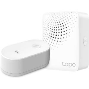 imageTPLink Tapo Smart Water Leak Detector Kit Water Leak Sensor T300  Hub H100 Rapid Dripping Detection 90dB Adjustable Alarm App Alerts Compatible with Alexa and Google HomeWater Leak Sensor  Hub Bundle