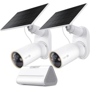 imageTapo 4K Outdoor SolarPowered Cameras C460 KIT x 2Camera  Tapo Smart Hub H500 x1 Bundle Expandable Local Storage up to 16TB No Monthly Fee PersonVehiclePet Detection