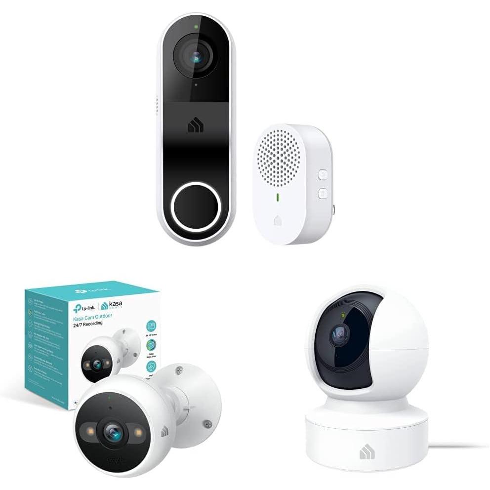 imageKasa Smart Video Doorbell  Security Camera Bundle KD110  KC420WS