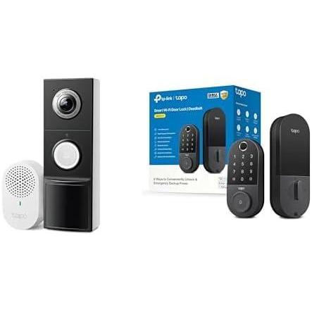 imageTapo Front Door Security Bundle  2K Video Doorbell Camera  Smart Door Lock