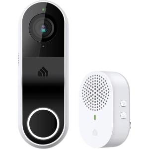imageKasa Smart Video Doorbell Camera Hardwired wChime 2K Resolution Alwayson Power Night Vision 2Way Audio RealTime Notification Cloud ampamp SD Card Storage Works wAlexa ampamp Google Home KD110