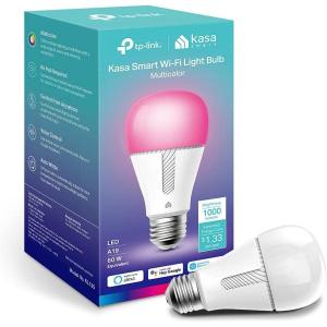 imageKasa Smart Light Bulbs Full Color Changing Dimmable Smart WiFi Bulbs Compatible with Alexa and Google Home A19 9W 800 Lumens24Ghz only No Hub Required 4 Count Pack of 1 Multicolor KL125P41000 LM  1Pack